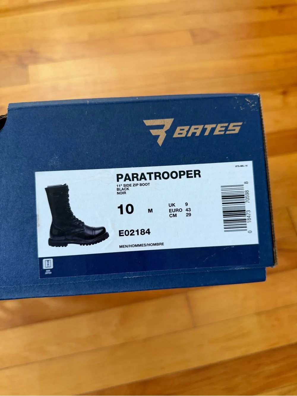 Bates Black Lace-Up Tactical Boots with Polished Toe